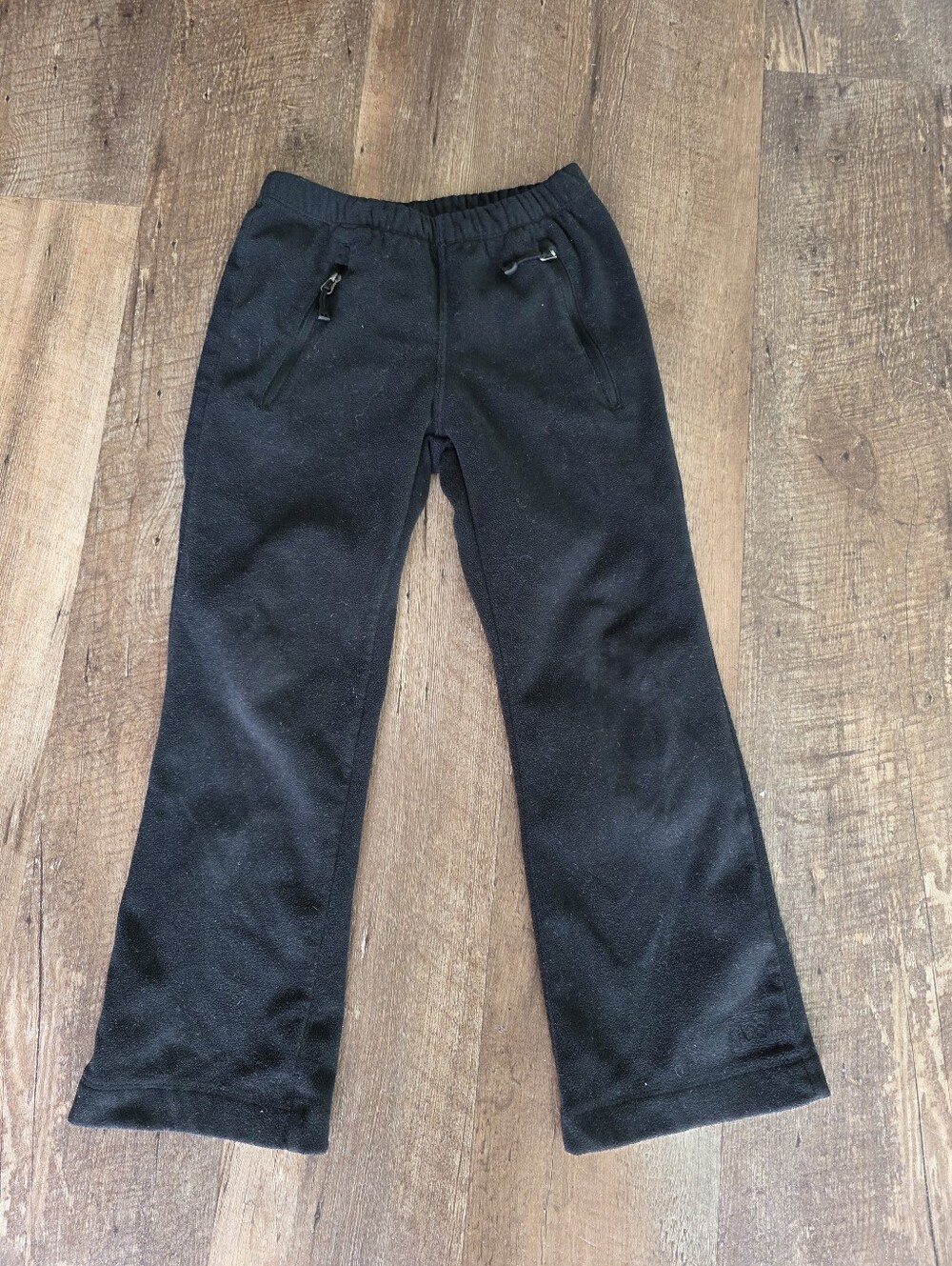 REI Black Kids Fleece Joggers with Zipper Pockets